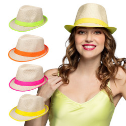 Plážový slamenný klobúk so stuhou